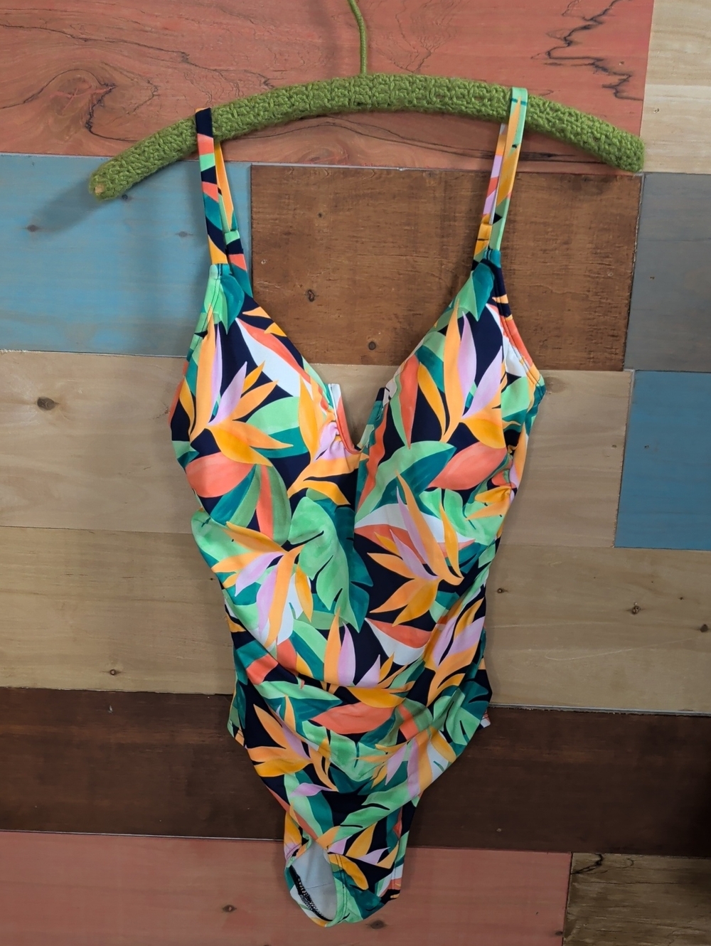 Kids Tropical Leaf One-Piece Swimsuit - Multicolor